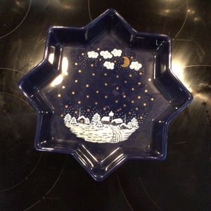 Vintage WAECHTERSBACH WINTER DREAMS STAR SHAPED BOWL SERVING DISH